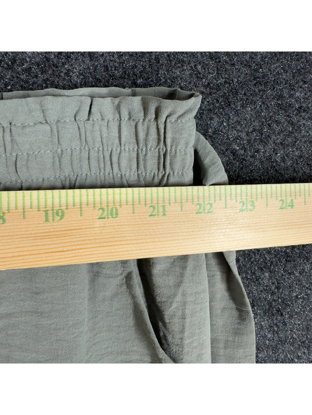 Unbranded Dress Pants Women M Medium Gray High Rise Flat Front Belted Wide Leg - Picture 3 of 6